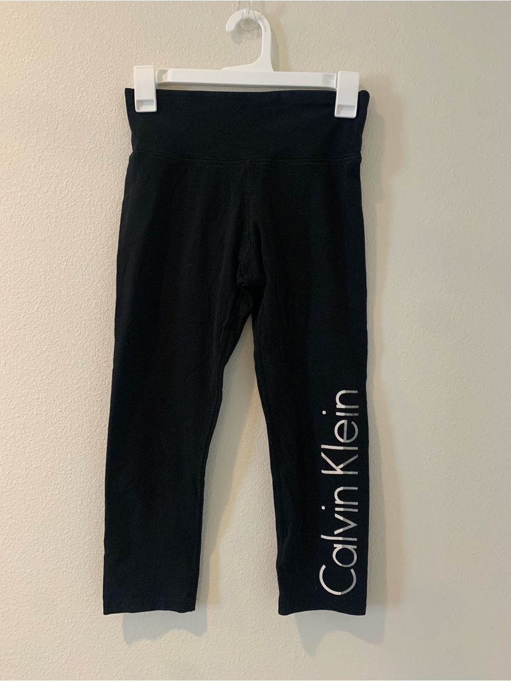 Calvin Klein Black Logo Side-Print Kids Leggings
